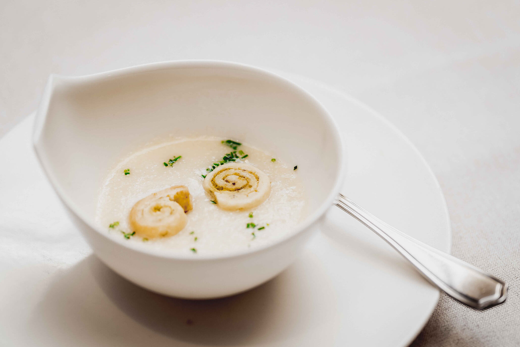 Culinary delights: Soup with garnish - Hotel Continental