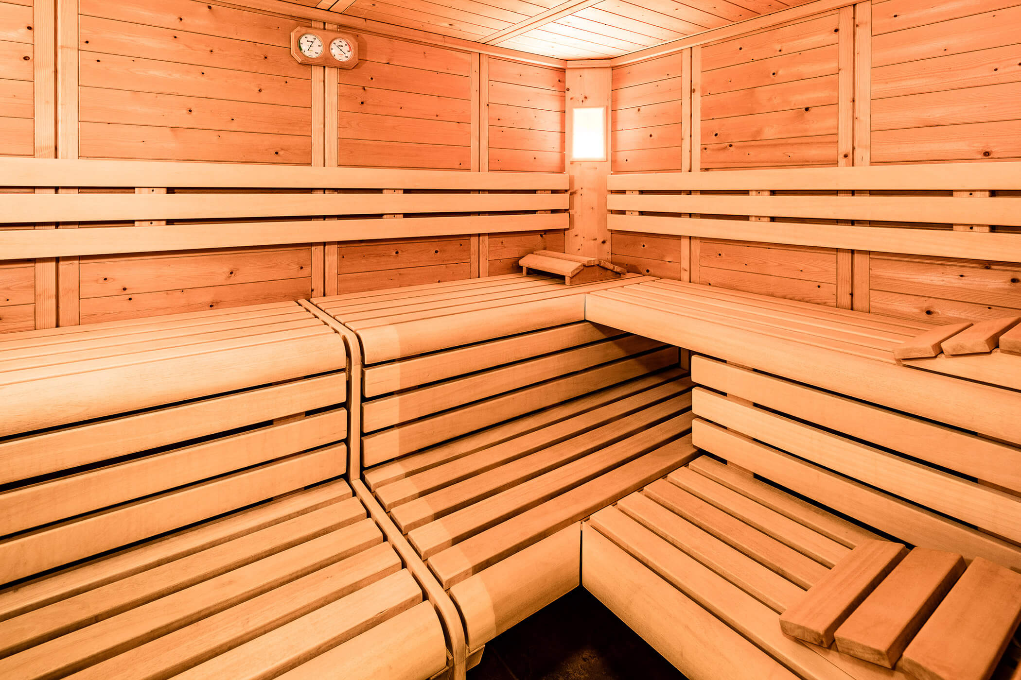 Interior view of the Finnish sauna - Hotel Continental